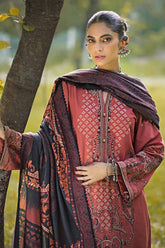 3 Piece Embroidered Karandi Unstitched Suit AY-32013