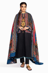 3 Piece Khaddar Printed Unstitched Suit K-32034