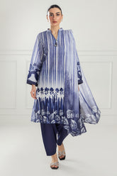 3PC Lawn Lacquer Printed Suit IUSTKSD-505