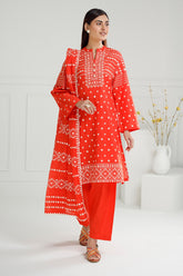 3PC Lawn Lacquer Printed Suit IUSTKSD-508
