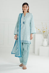 3PC Lawn Lacquer Printed Suit IUSTKSD-511