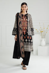 3PC Lawn Printed Suit With Embroidered IUSTKSD-538