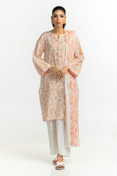 3PC Lawn Printed Suit With Embroidered IUSTKSD-543