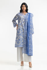 3PC Lawn Printed Embroidered Suit IUSTKSD-495