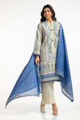 3PC Lawn Printed Embroidered Suit IUSTKSD-544