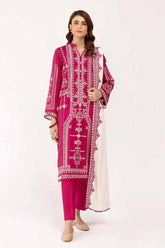 3 Piece Unstitched Embroidered Cotail Suit with Embroidered Cotail Dupatta CV-42013