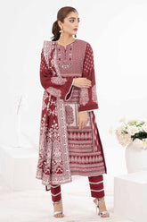 3 Piece Printed Khaddar Unstitched Suit WR-32003