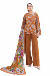 3 Piece Unstitched Printed Dhanak Suit DH-42001