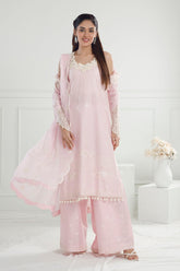 3 Piece Unstitched Embroidered Lawn Suit with Embroidered Chiffon Dupatta PM-52043