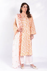 3 Piece Unstitched Printed Lawn Suit with Embroidered Denting Lawn Dupatta DN-52003