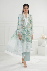 3 Piece Unstitched Embroidered Printed Lawn Suit with Embroidered Printed Chiffon Dupatta PR-52007