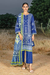 3 Piece Digital Printed Embroidered Corduroy Unstitched Suit with Digital Printed Cotton Net Dupatta CD-32009