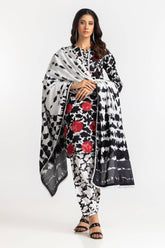 3 Piece Khaddar Printed With Embroidered Suit IUSTKSD-333