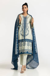 3 Piece Corduroy Printed Suit IUSTKSD-362