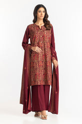 3 Piece Karandi Embroidered Suit IUSTKSD-433