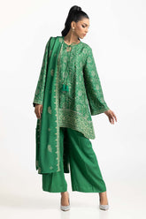 3 Piece Cotail Embroidered Suit IUSTKSD-449
