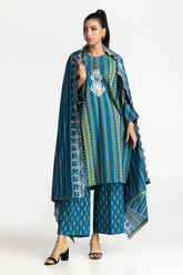 3 Piece Jacquard Embroidered Suit IUSTKSD-450
