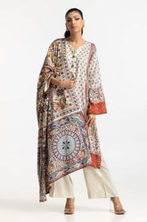 3 Piece Cotail Printed Suit IUSTKSD-472