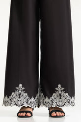 Black Lawn Embroidered Trouser IUSTTR-42006