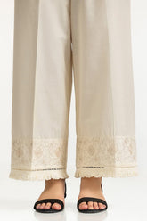 Beige Lawn Embroidered Trouser IUSTTR-42008