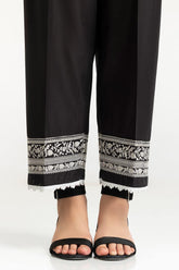 Black Lawn Embellished Trouser IUSTTR-42012