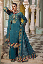 3 Piece Jacquard Unstitched Suit with Jacquard Dupatta JD-32032