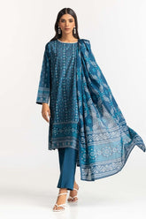 Printed Lawn Shirt Dupatta Dyed Trouser KJP-43161