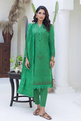 3 Piece Chambray Jacquard Unstitched Suit MJ-42007