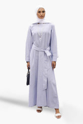 Nisa Stripes Abaya With Dyed Scarf WGB-KAB-22071