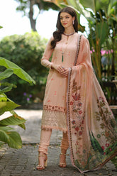 3 Piece Embroidered Dobby Unstitched Suit with Digital Printed Tissue Silk Dupatta SSM-42003