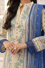 3 Piece Unstitched Embroidered Printed Lawn Suit with Printed Lawn Dupatta CL-52326