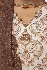 3 Piece Unstitched Embroidered Khaddar Suit with Twill Cotton Linen Dupatta CV-42011