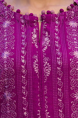 3 Piece Unstitched Embroidered Karandi Suit with Embroidered Karandi Dupatta AY-42009
