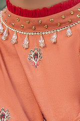 3 Piece Unstitched Embroidered Karandi Suit with Embroidered Karandi Dupatta AY-42005
