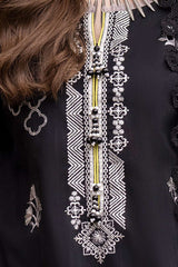 3 Piece Unstitched Embroidered Khaddar Suit with Printed Zari Jacquard Dupatta ST-42010