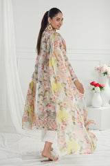 3 Piece Unstitched Printed Pure Bamboo Silk Suit with Printed Chiffon Dupatta BS-52002