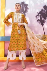 3 Piece Embroidered Printed Lawn Unstitched Suit CL-32506