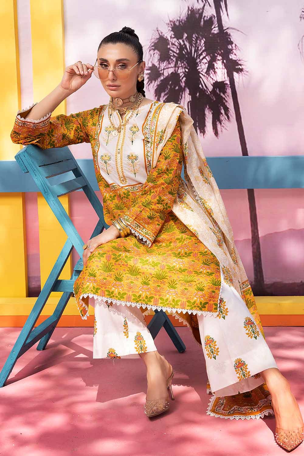 3 Piece Embroidered Printed Lawn Unstitched Suit CL-32506