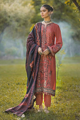 3 Piece Embroidered Karandi Unstitched Suit AY-32013