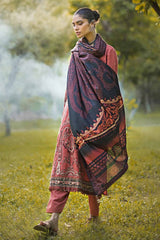 3 Piece Embroidered Karandi Unstitched Suit AY-32013