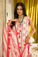 3 Piece Embroidered Jacquard Unstitched Suit with Dupatta and Inner JD-42001