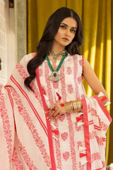 3 Piece Embroidered Jacquard Unstitched Suit with Dupatta and Inner JD-42001