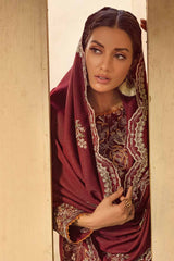 3 Piece Embroidered Karandi Unstitched Suit AY-32026