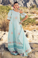 3 Piece Unstithed Embroidered Lawn Suit with Embroidered Denting Lawn Dupatta DN-52024