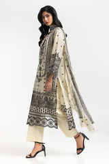 3PC Lawn Embroidered Suit IUSTKSD-581