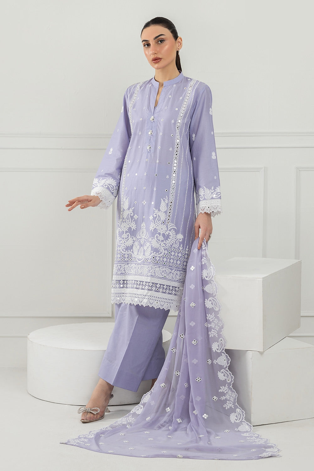 3PC Lawn Embroidered Suit IUSTKSD-562