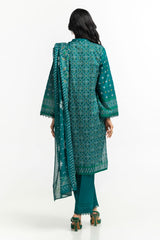 3PC Lawn Gold Printed Suit IUSTKSD-557