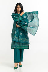 3PC Lawn Gold Printed Suit IUSTKSD-557