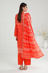 3PC Lawn Lacquer Printed Suit IUSTKSD-508