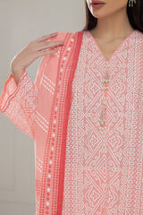 3PC Lawn Lacquer Printed Suit IUSTKSD-512